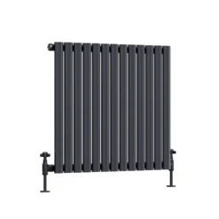 Toasty Ember Anthracite Oval Panel Horizontal Radiator