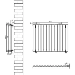 Toasty Ember Anthracite Oval Panel Horizontal Radiator