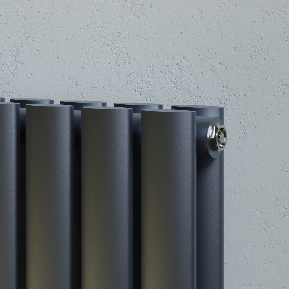 Toasty Ember Anthracite Oval Panel Horizontal Radiator