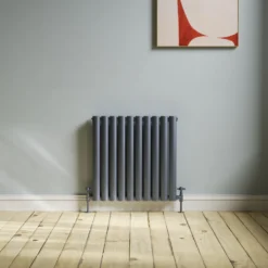 Toasty Ember Anthracite Oval Panel Horizontal Radiator
