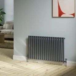 Toasty Ember Anthracite Oval Panel Horizontal Radiator