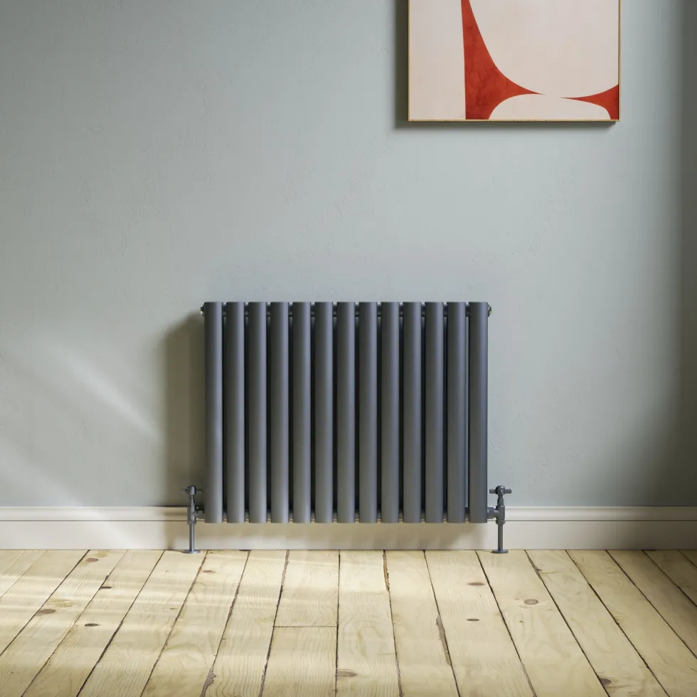 Toasty Ember Anthracite Oval Panel Horizontal Radiator