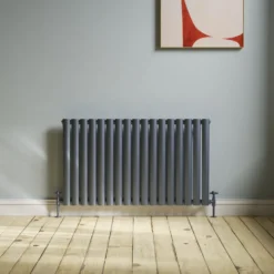 Toasty Ember Anthracite Oval Panel Horizontal Radiator