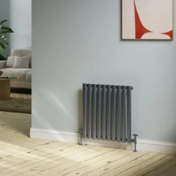 Toasty Ember Anthracite Oval Panel Horizontal Radiator