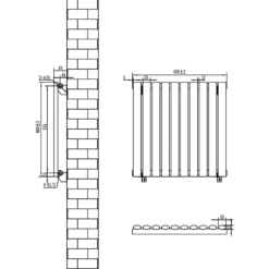 Toasty Ember Anthracite Oval Panel Horizontal Radiator