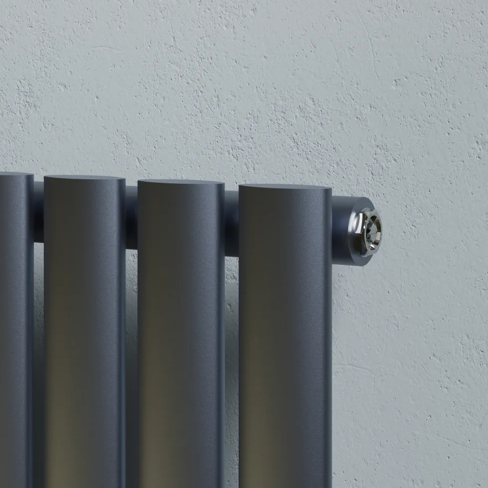 Toasty Ember Anthracite Oval Panel Horizontal Radiator