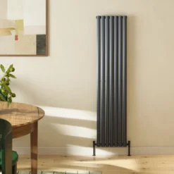Toasty Ember Anthracite Oval Panel Vertical Radiator