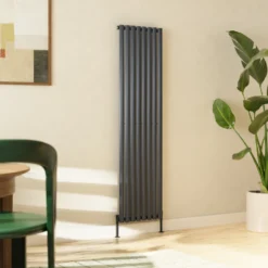 Toasty Ember Anthracite Oval Panel Vertical Radiator