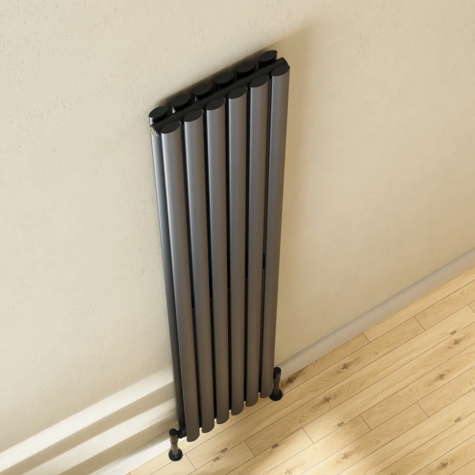 Toasty Ember Anthracite Oval Panel Vertical Radiator