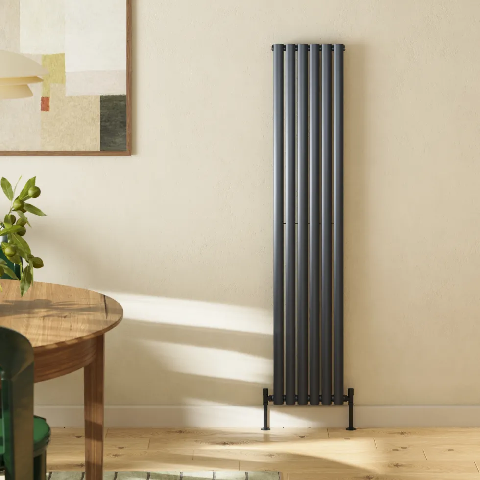 Toasty Ember Anthracite Oval Panel Vertical Radiator