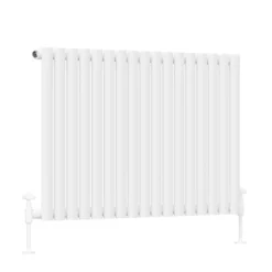 Toasty Ember White Oval Panel Horizontal Radiator