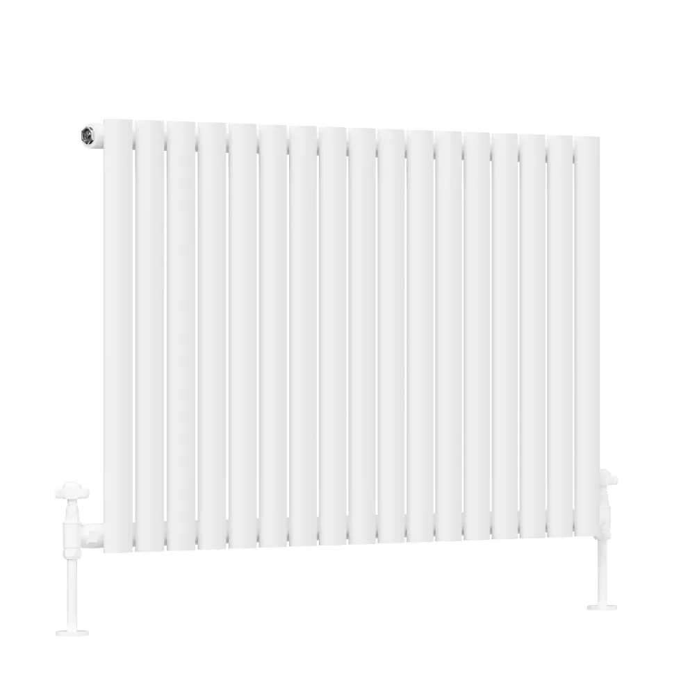 Toasty Ember White Oval Panel Horizontal Radiator