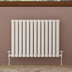 Toasty Ember White Oval Panel Horizontal Radiator