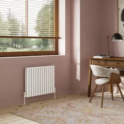 Toasty Ember White Oval Panel Horizontal Radiator