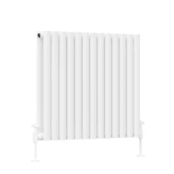 Toasty Ember White Oval Panel Horizontal Radiator