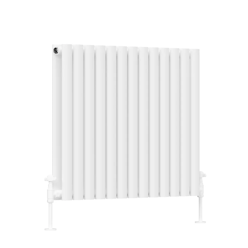 Toasty Ember White Oval Panel Horizontal Radiator