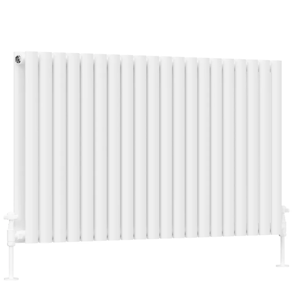 Toasty Ember White Oval Panel Horizontal Radiator