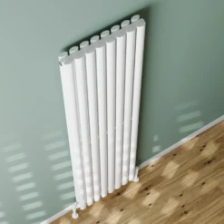 Toasty Ember White Oval Panel Vertical Radiator