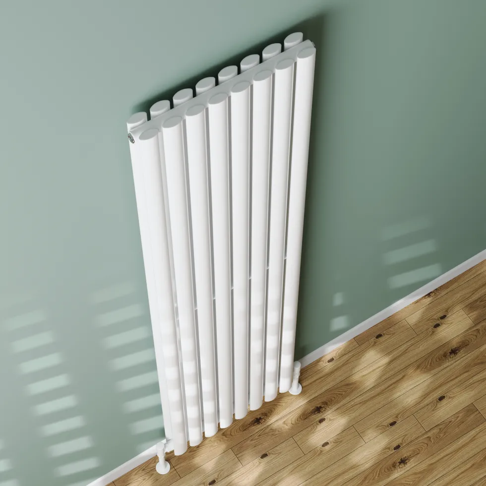 Toasty Ember White Oval Panel Vertical Radiator