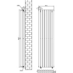 Toasty Ember White Oval Panel Vertical Radiator