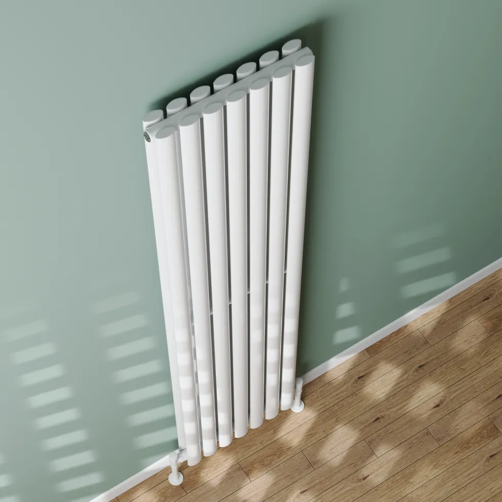 Toasty Ember White Oval Panel Vertical Radiator