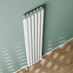 Toasty Ember White Oval Panel Vertical Radiator