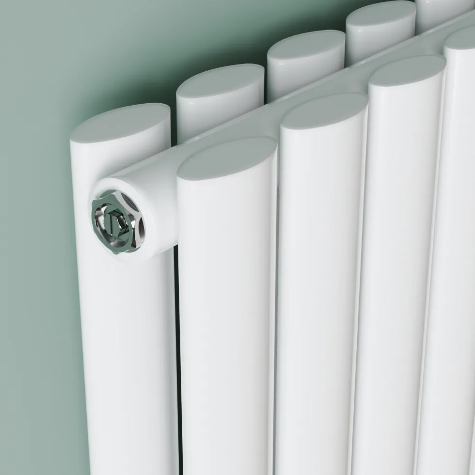 Toasty Ember White Oval Panel Vertical Radiator