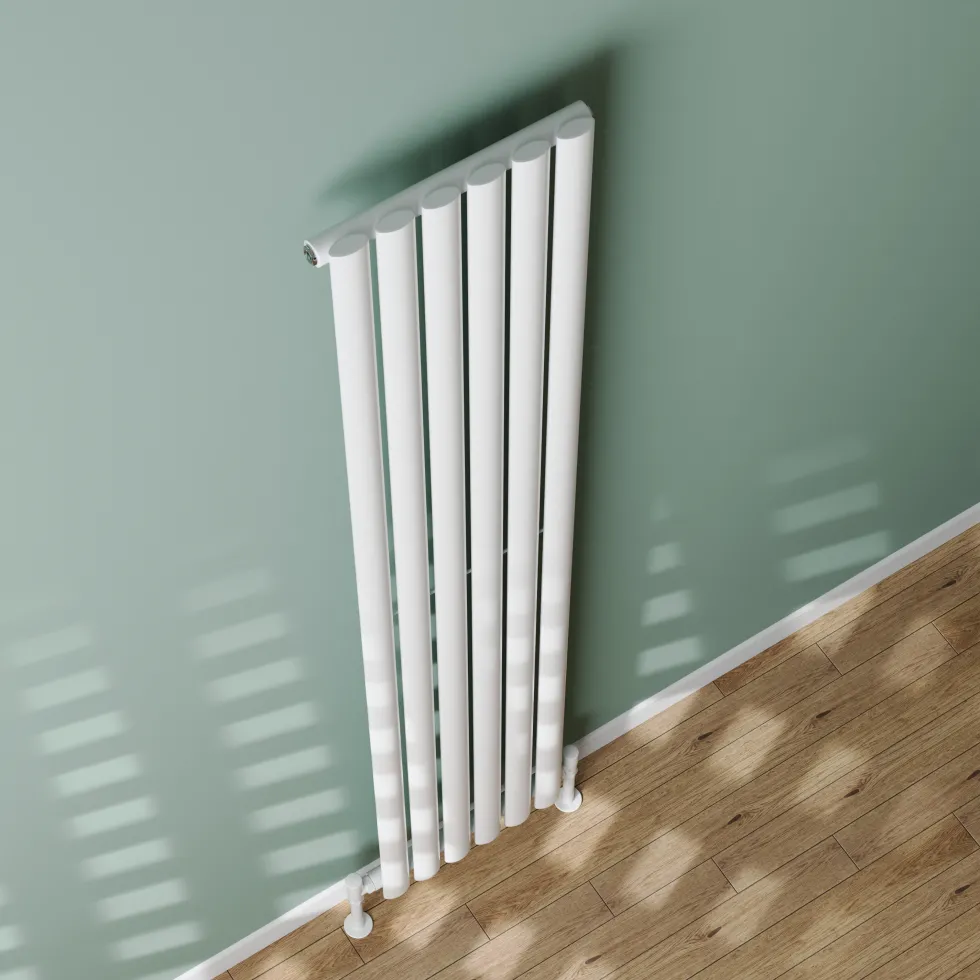 Toasty Ember White Oval Panel Vertical Radiator