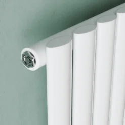 Toasty Ember White Oval Panel Vertical Radiator