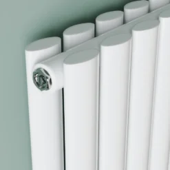 Toasty Ember White Oval Panel Vertical Radiator