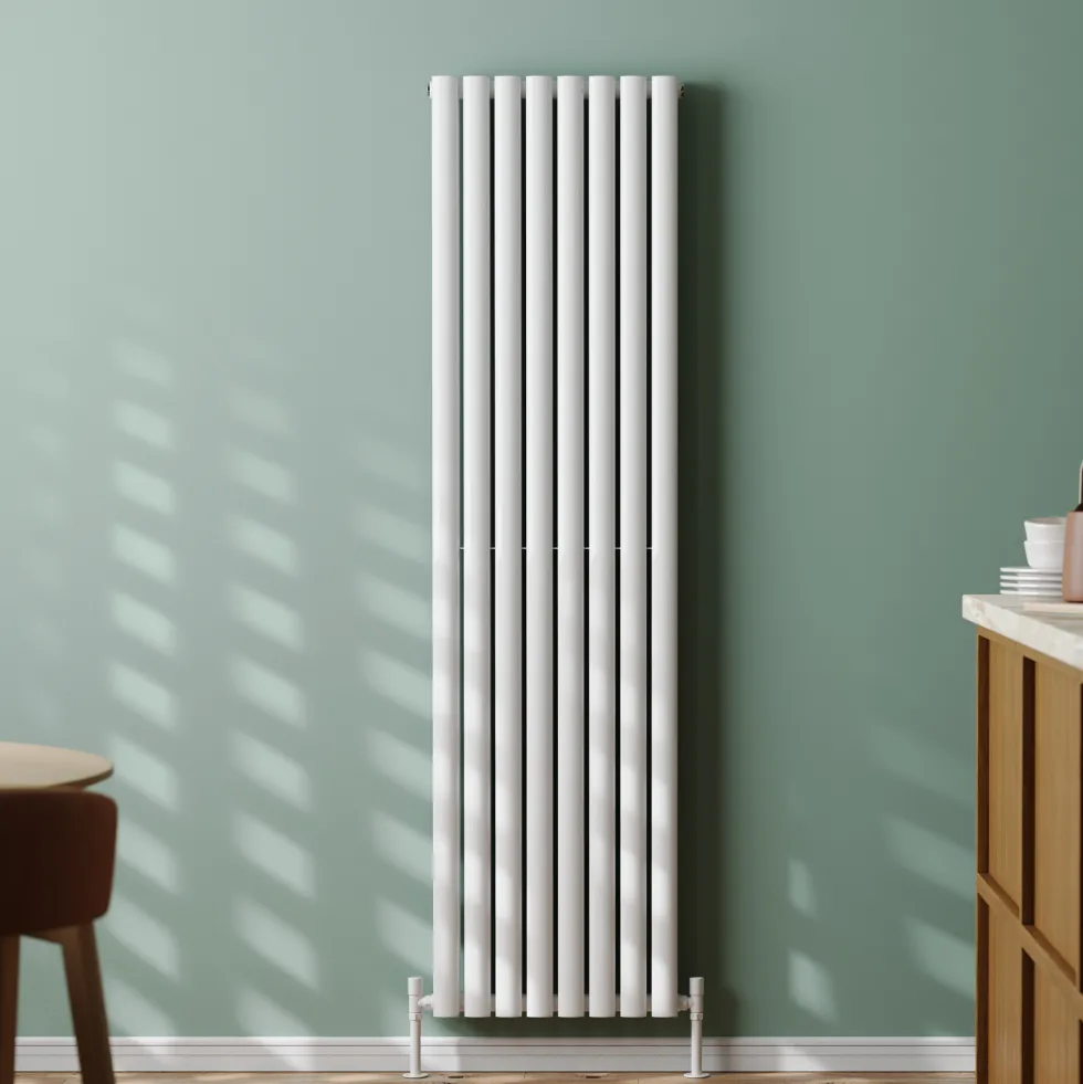 Toasty Ember White Oval Panel Vertical Radiator