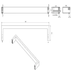 Toasty Flare Polished Brass Electric Heated Towel Rail