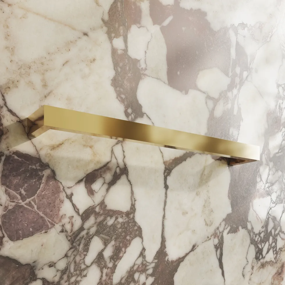 Toasty Flare Polished Brass Electric Heated Towel Rail