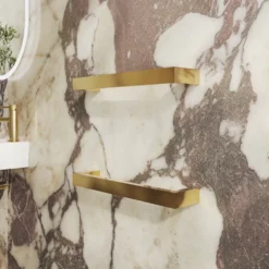 Toasty Flare Polished Brass Electric Heated Towel Rail