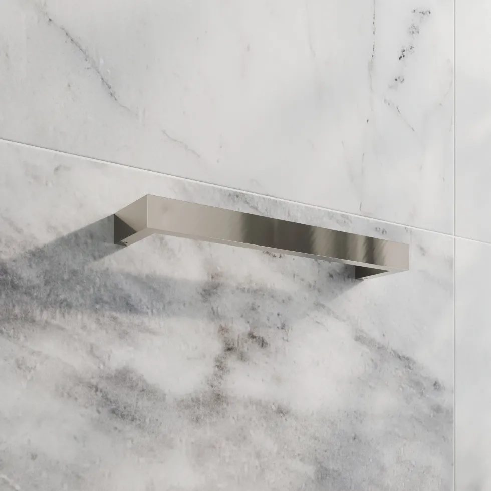 Toasty Flare Polished Stainless Steel Electric Heated Towel Rail