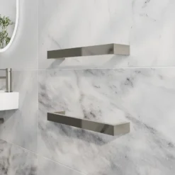 Toasty Flare Polished Stainless Steel Electric Heated Towel Rail