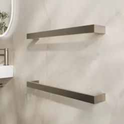 Toasty Flare Polished Stainless Steel Electric Heated Towel Rail