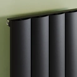 Toasty Forma Matt Black Vertical Aluminium Radiator