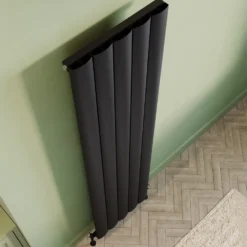 Toasty Forma Matt Black Vertical Aluminium Radiator