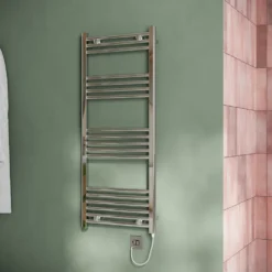 Toasty Glow Chrome 22mm Electric Heated Ladder Towel Rail with Heating Element