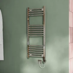 Toasty Glow Chrome 22mm Electric Heated Ladder Towel Rail with Heating Element