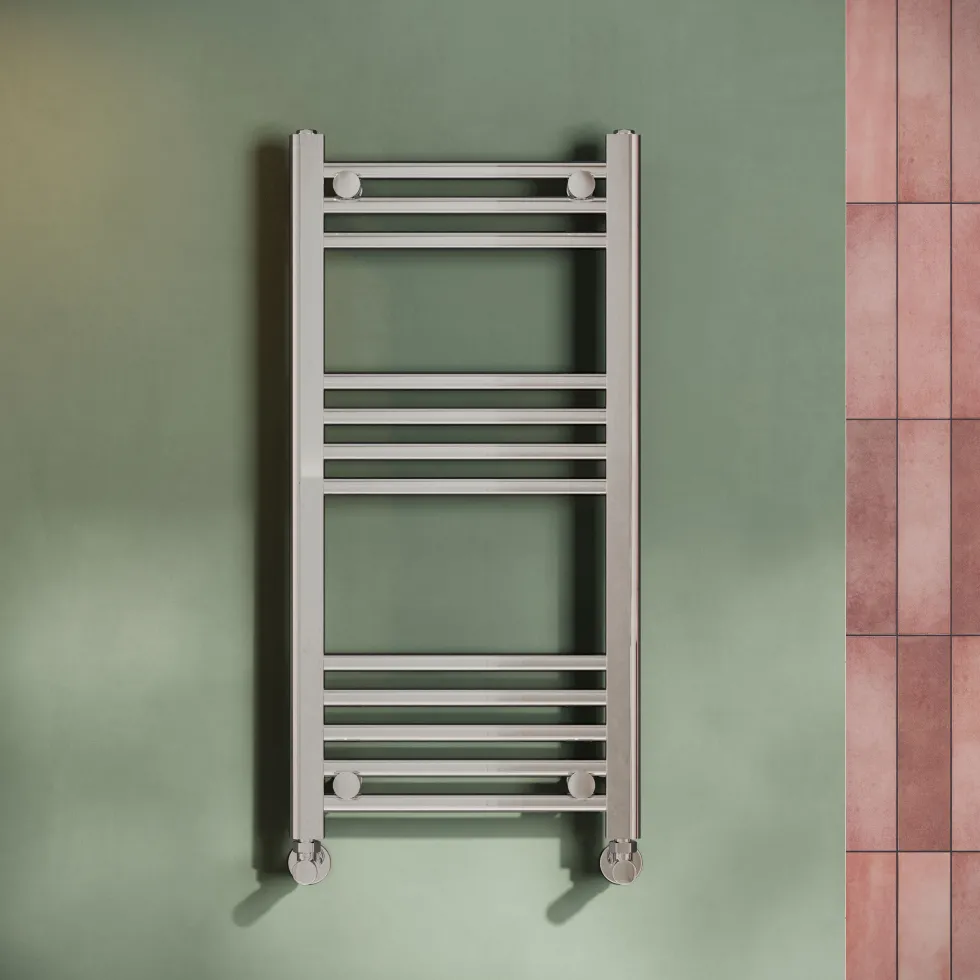 Toasty Glow Chrome 22mm Heated Ladder Towel Rail
