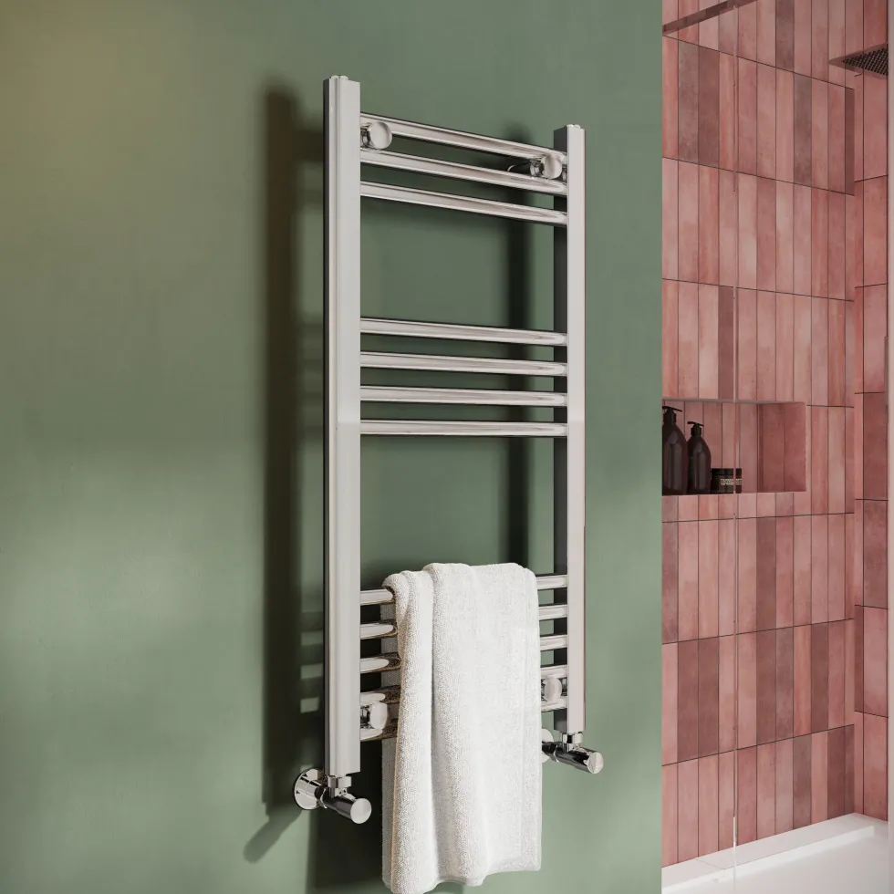 Toasty Glow Chrome 22mm Heated Ladder Towel Rail