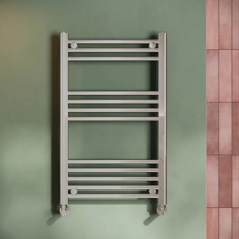 Toasty Glow Chrome 22mm Heated Ladder Towel Rail