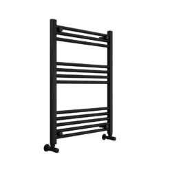 Toasty Glow Matt Black 22mm Heated Ladder Towel Rail