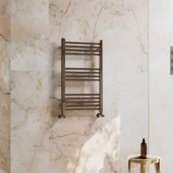 Toasty Glow Premium Brushed Bronze 25mm Heated Towel Rail
