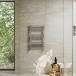 Toasty Glow Premium Brushed Nickel 25mm Heated Towel Rail
