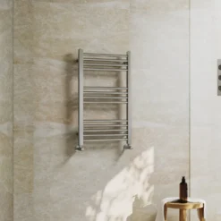 Toasty Glow Premium Brushed Nickel 25mm Heated Towel Rail