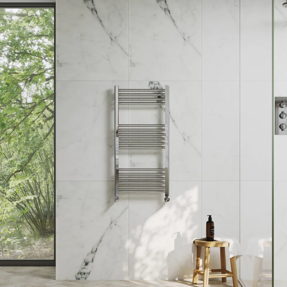 Toasty Glow Premium Chrome 25mm Heated Towel Rail
