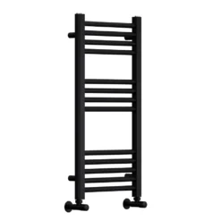 Toasty Glow Premium Matt Black 25mm Heated Towel Rail